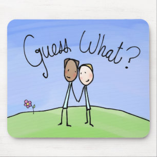 Tapis De Souris Cute Gay Couple Guess What