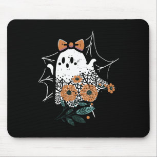 Tapis De Souris Cute Ghost Dancing Retro Halloween Femmes Filles E