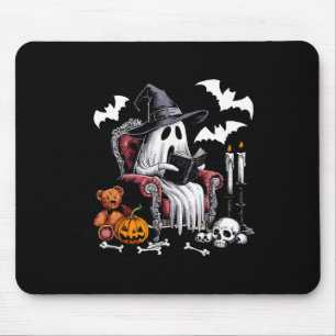 Tapis De Souris Cute Ghost Livres Halloween Teacher Ghost Lecture