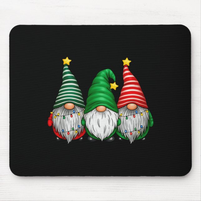 Tapis De Souris Cute Gnomes Merry Christmas Light Family Gnome Xma (Devant)