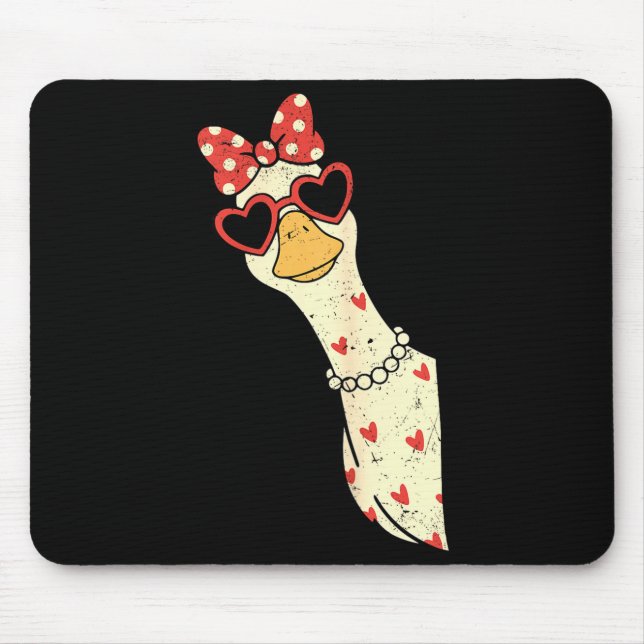 Tapis De Souris Cute Goose Xoxo Be Mine Happy Valentine's Day Wome (Devant)