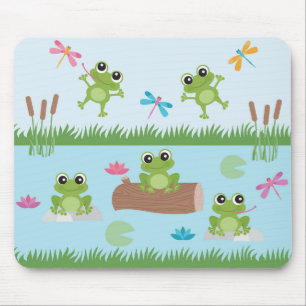 Tapis De Souris Cute grenouilles en étang
