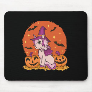 Tapis De Souris Cute Halloween Unicorne Citrouille Halloween autom