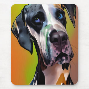 Tapis De Souris Cute Harlequin Great Dane