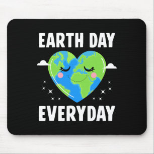 Tapis De Souris Cute Heart Earth Enseignants Jour des terres tous 