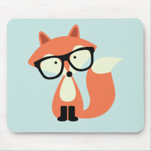 Tapis De Souris Cute Hipster Red Fox