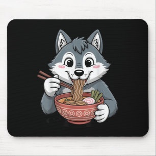 Tapis De Souris Cute Husky Manger Ramen Japonais Kawaii Dog Noodle