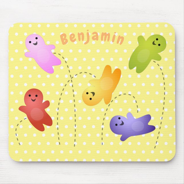 Tapis De Souris Cute jelly babies candy sweets cartoon (Devant)