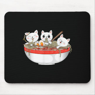 Tapis De Souris Cute Kawaii Chats Ramen nouilles Anime Chat Japona