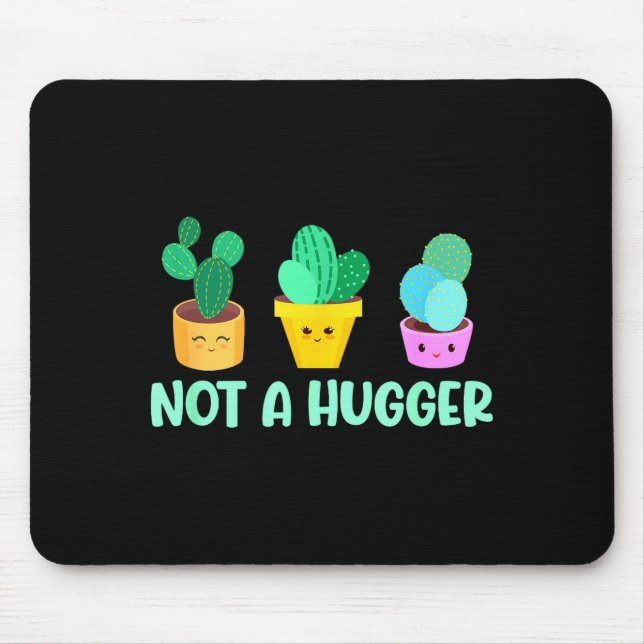 Tapis De Souris Cute Kawaii Do Not Hug I'm Not A Hugger Cactus  (Devant)