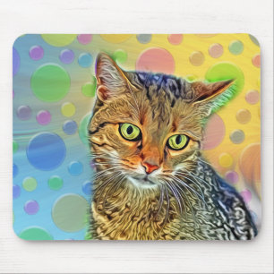 Tapis De Souris Cute kitten - abstrait - peinture colorée
