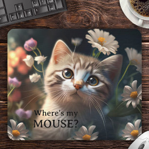 Tapis De Souris Cute Kitten Coloré Drôle