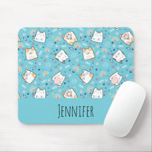 Tapis De Souris Cute Kitty Chat Motif Whimsical