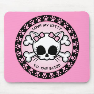 Tapis De Souris Cute Kitty Crâne