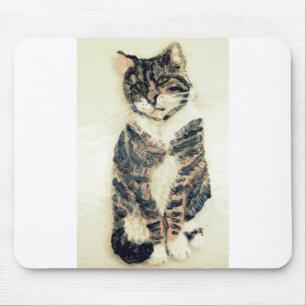 Tapis De Souris Cute Kitty Portrait pour animaux Tabby Chat
