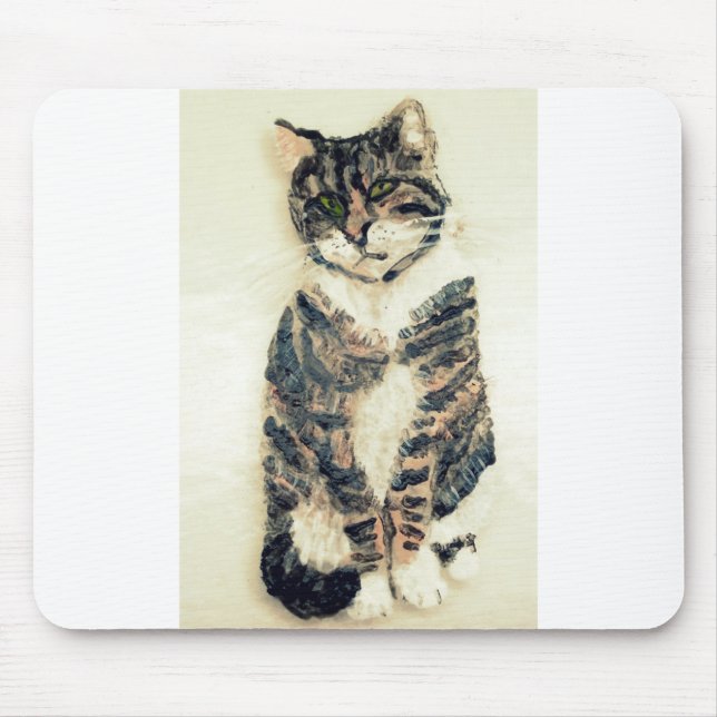 Tapis De Souris Cute Kitty Portrait pour animaux Tabby Chat (Devant)