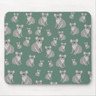Tapis De Souris Cute Koala Eucalyptus Motif vert