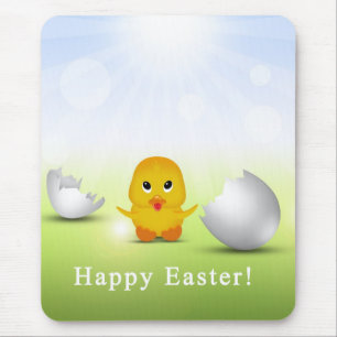 Tapis De Souris Cute Little Happy Easter Baby Chick