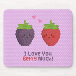 Tapis De Souris Cute Lote You Berry Beaucoup Romantique Pun
