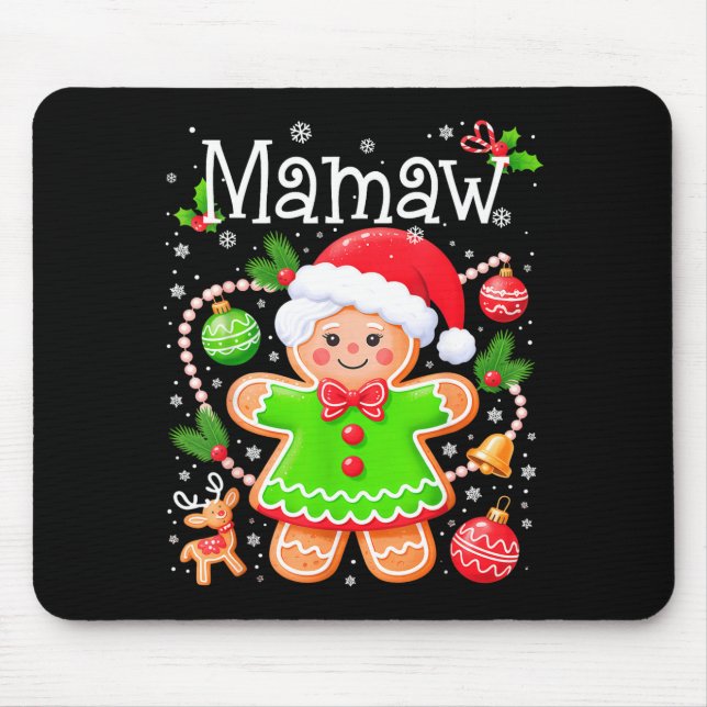 Tapis De Souris Cute Mamaw Gingerbread Family Matching Christmas C (Devant)