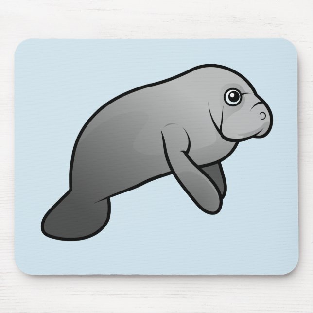 Tapis De Souris Cute Manatee (Devant)