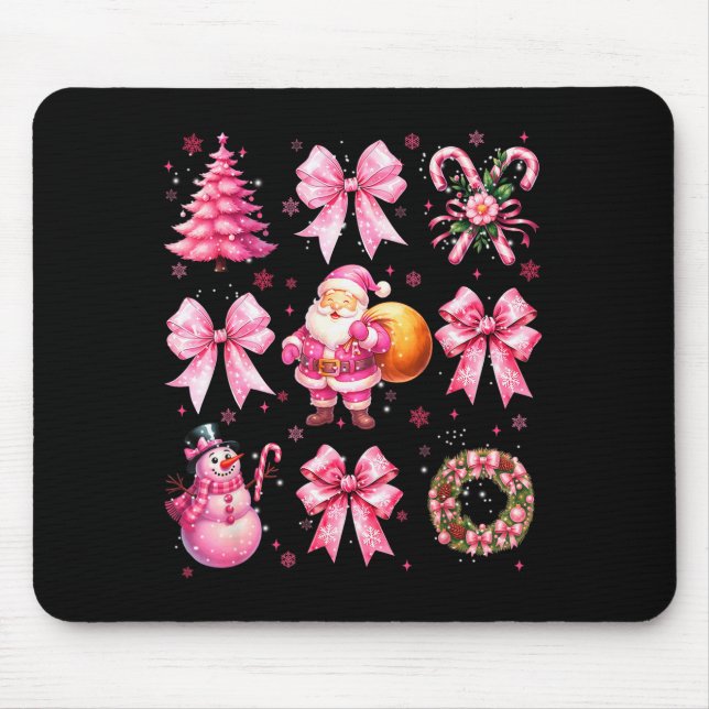 Tapis De Souris Cute Nk Santa Coquette Snowman Christmas Xmas Wome (Devant)