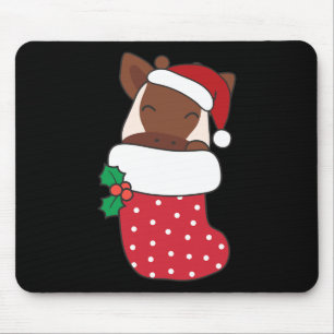 Tapis De Souris Cute Okapis Dans Les Bas De Noël Pour Noël