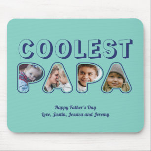 Tapis De Souris Cute Papa Cutout Personnalisé Famille Photo Fête d