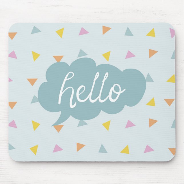 Tapis De Souris Cute Pastel Hello (Devant)