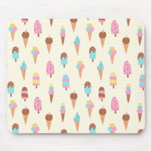 Tapis De Souris Cute Pastel Motif de crème glacée