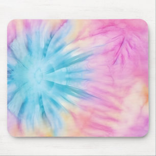 Tapis De Souris Cute Pastel Rose et Bleu Tie Dye