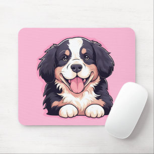 Tapis De Souris Cute Peeking Bernese Mountain Dog Souris Pad