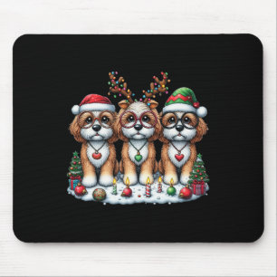 Tapis De Souris Cute Père Noël Reindeer Elf Apoo Noël Femmes Homme