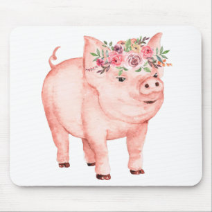 Tapis De Souris Cute Pig Gift Farmer's Wife Country Girl Farm