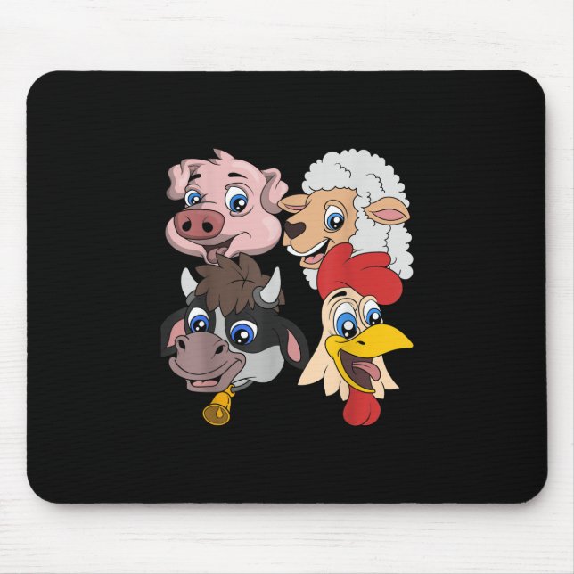 Tapis De Souris Cute Pig Sheep Cow (Devant)