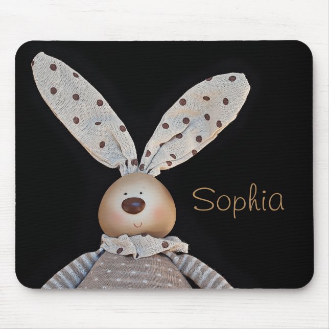 Tapis De Souris Cute Polka Dot Bunny (Devant)