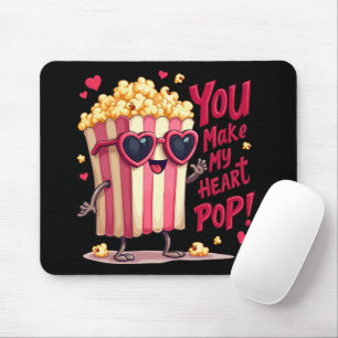 Tapis De Souris Cute Popcorn Valentine Vous Faites Mon Coeur Pop!