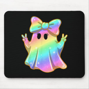 Tapis De Souris Cute Rainbow Ghost Paix Amusante Halloween Enfants