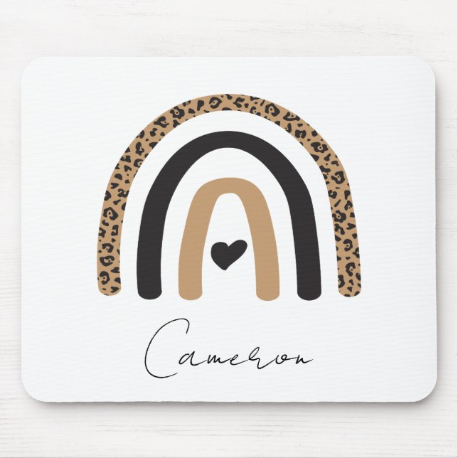 Tapis De Souris Cute Rainbow Leopard Motif (Devant)