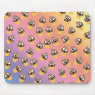 Tapis De Souris Cute Rainbow Poop Emoji Ice Cream Cone Motif