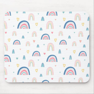 Tapis De Souris Cute Rainbows & Hearts Motif