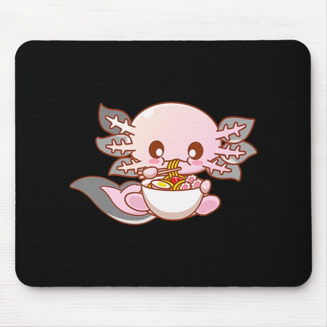 Tapis De Souris Cute Ramen Axolotl Kawaii Anime Japonaise Nourritu (Devant)