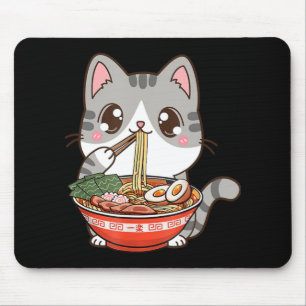 Tapis De Souris Cute Ramen Cat Kawaii Anime Japonais Food Boy Girl