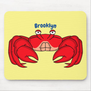 Tapis De Souris Cute red crab cartoon