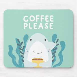 Tapis De Souris Cute requin café