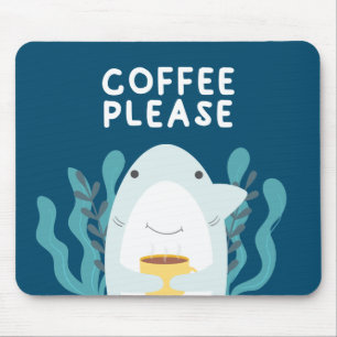 Tapis De Souris Cute requin café