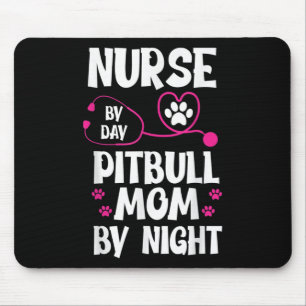 Tapis De Souris Cute RN Nurse Pit Bull Maman Paw Chien Puppy Lover