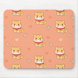 Tapis De Souris Cute Shiba Inu Motif sans couture