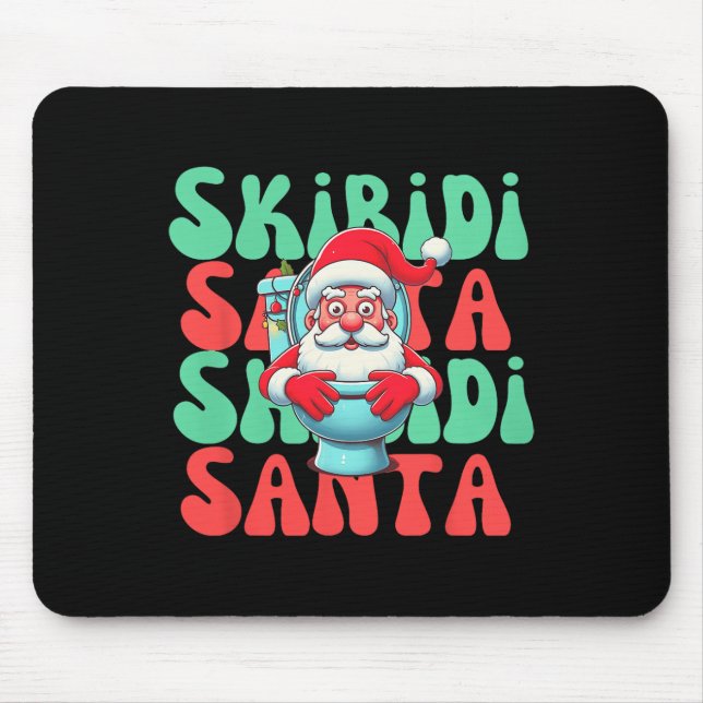 Tapis De Souris Cute Skibidi Toilet Père Noël Xmas Père Noël (Devant)