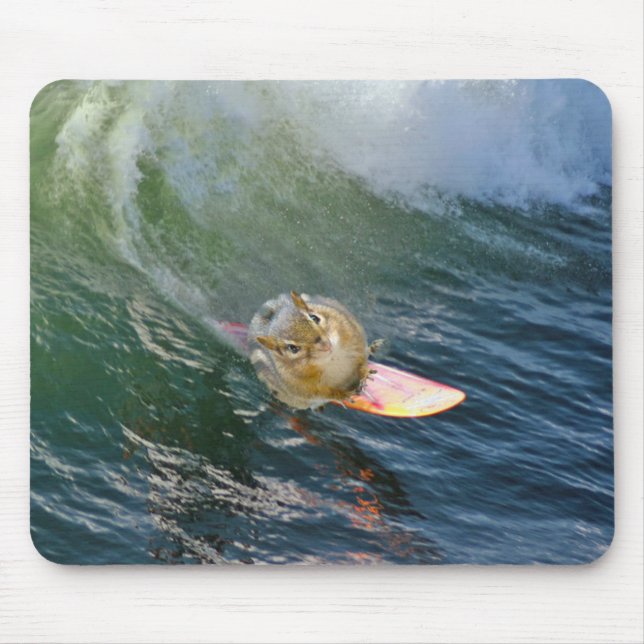 Tapis De Souris Cute Surfing Chipmunk (Devant)